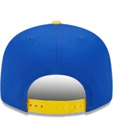 Men's New Era Royal Golden State Warriors Banded Stars 9FIFTY Snapback Hat