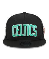 Men's New Era Black Boston Celtics Post-Up Pin Mesh 9FIFTY Snapback Hat