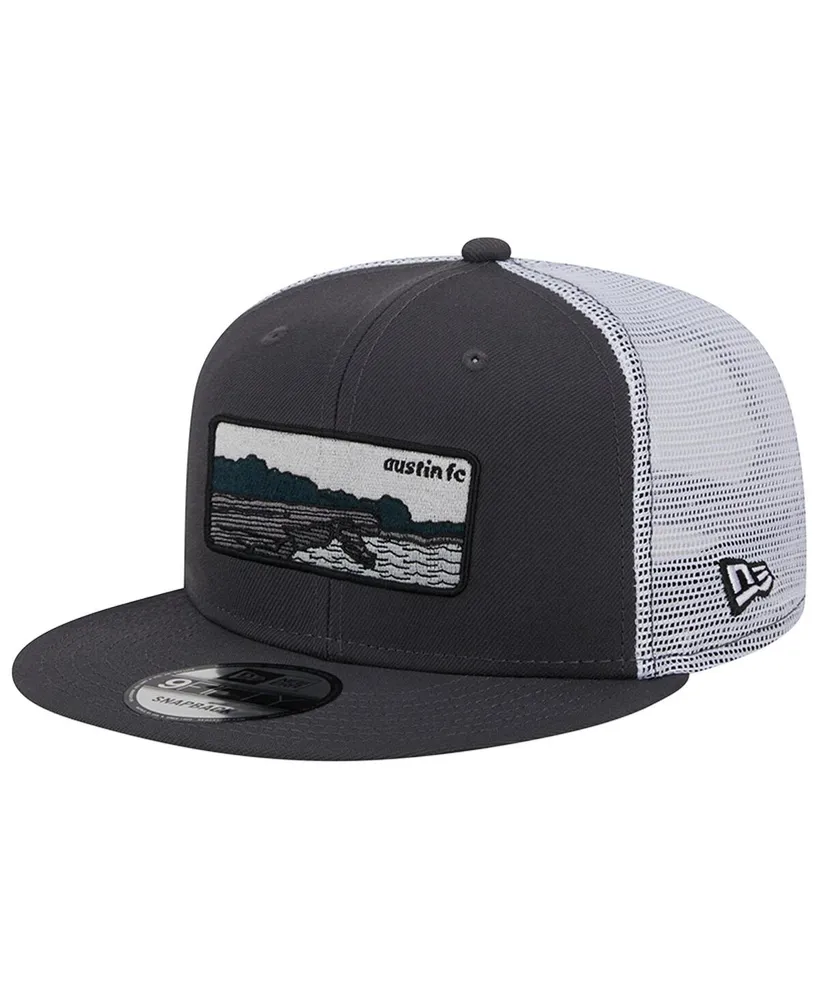 Men's New Era Black, White Austin Fc Outdoor Trucker 9FIFTY Snapback Hat