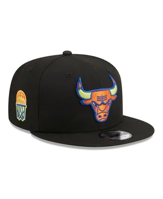 Men's New Era Black Chicago Bulls Neon Pop 9FIFTY Snapback Hat