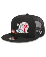 Men's New Era Black SpongeBob SquarePants Gary Trucker 9FIFTY Snapback Hat