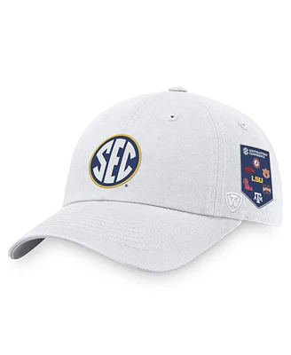 Men's Top of the World White Sec Banner Adjustable Hat