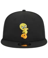 Men's New Era Black Looney Tunes Tweety Trucker 9FIFTY Snapback Hat