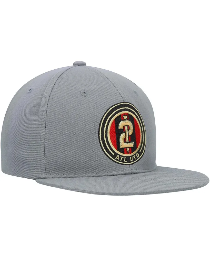 Men's Zephyr Gray Atlanta United Fc Logo Snapback Hat
