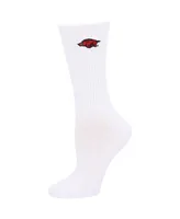 Women's ZooZatz Cardinal, White Arkansas Razorbacks 2-Pack Quarter-Length Socks