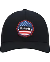 Men's Hurley Black Ultra Destination United States Trucker Snapback Hat