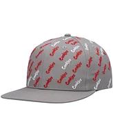 Men's Cookies Gray Triple Beam Allover Print Snapback Hat