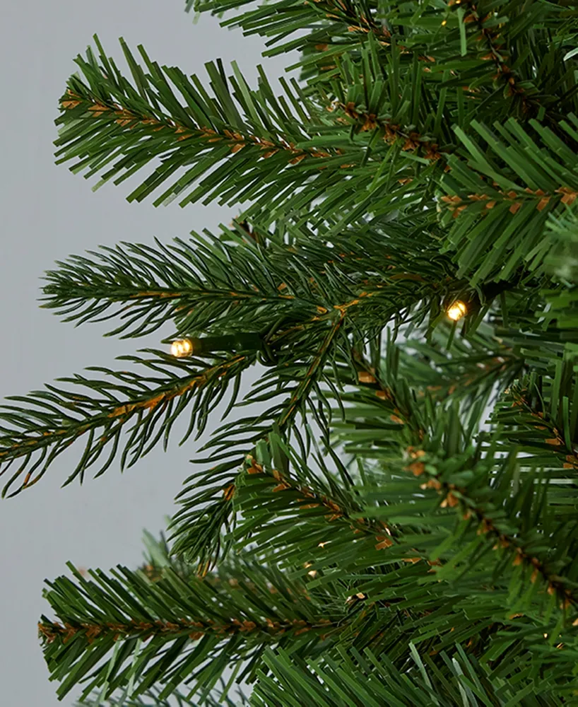 Seasonal Valley Pine 7' Pe, Pvc Tree, 1020 Tips, 350 Warm Led Lights