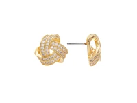 Rivka Friedman Cubic Zirconia Encrusted Knot Stud Earrings