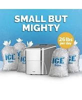 Newair 26 lbs. Countertop Bullet Ice Maker in Silver
