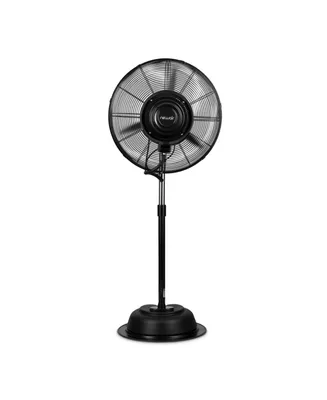 Newair 24" Pedestal Misting Fan with 7500 Cfm of Power, Adjustable Mist Settings, Water Tank and 3 Fan Speeds, Perfect for the Patio, Back Yard, or Ou