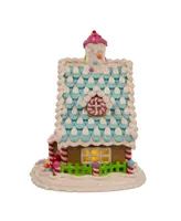 Kurt Adler 11.5" Battery Operated Lit Candyland Gingerbread House Table Piece