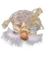 Kurt Adler 12" Battery-Operated Fiber Optic Angel Tree Topper with Color Changing Led Lights