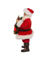 Kurt Adler 10.5" Fabriche Coca-Cola Battery Operated Santa with Lighted Wreath