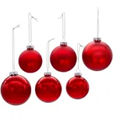 Kurt Adler 60-80 mm Glass Shiny and Matte Mercury Ball Ornaments, 20 Piece Set