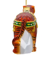 Kurt Adler 6.5" Bellissimo Glass Tiger Ornament