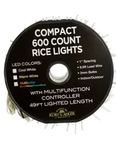 Kurt Adler 600-Light 49.2' Led Wire Rice Light Set