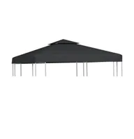 vidaXL Gazebo Cover Canopy Replacement 1 oz/ft Dark Gray 9.8'x9.8'