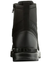 A|X Armani Exchange Men's Logo Combat Boots