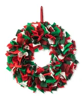 Glitzhome 19.25" D Christmas Felt Wreath