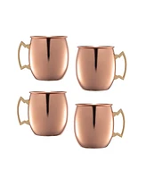 Thirstystone by Cambridge Smooth Copper Moscow Mule Mugs, Set of 4