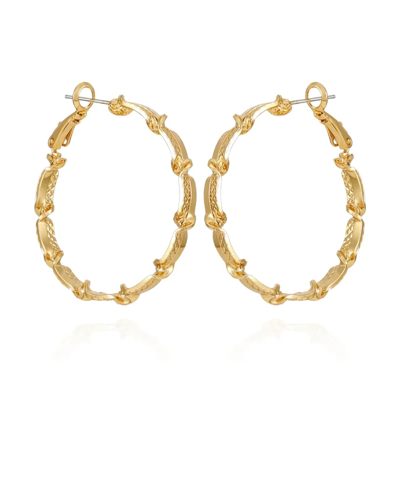 T Tahari Modern Hoop Earrings