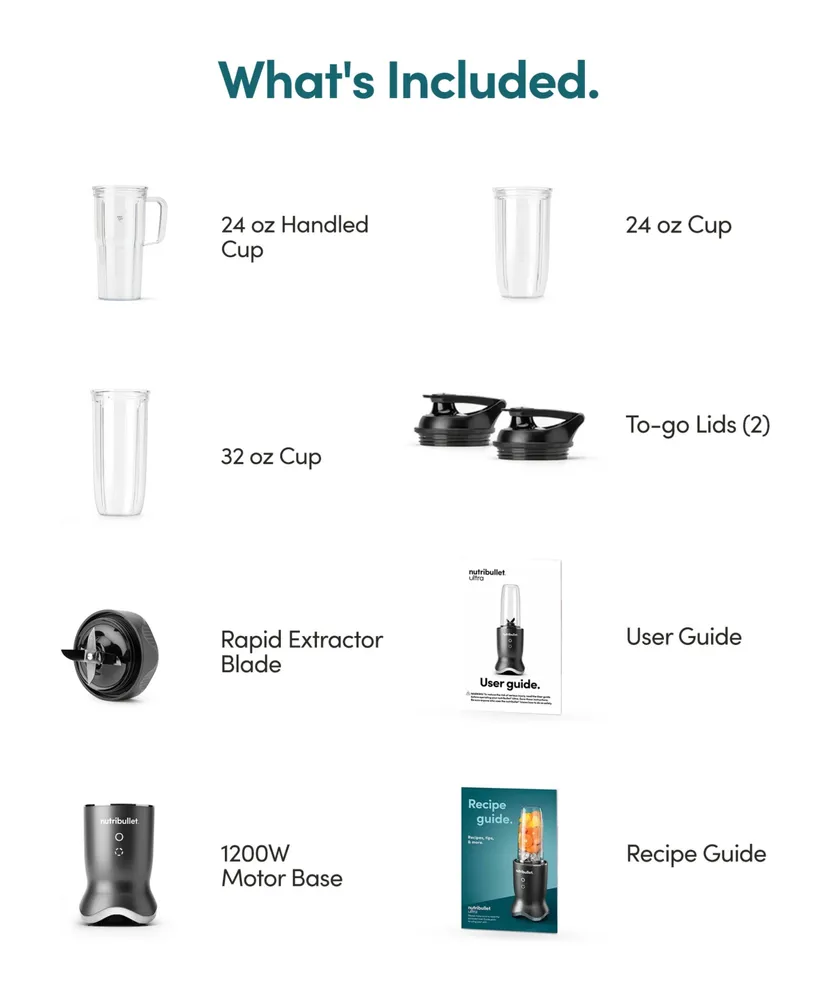 NutriBullet Ultra 1200-Watt Personal Blender with Single-Serve Cups