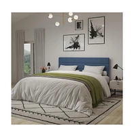 Merrick Lane Coppola King Headboard With Tufted Upholstery And Powder Coated Metal Frame