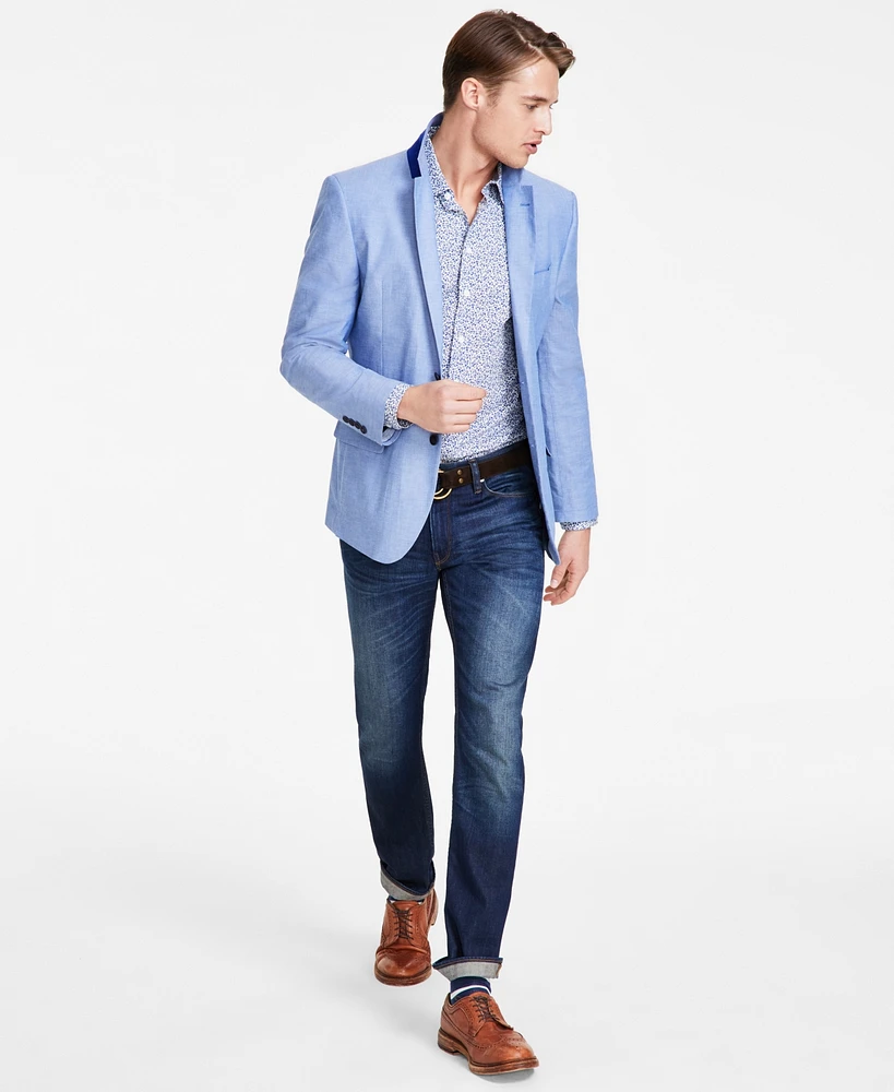 Nautica Men's Modern-Fit Chambray Sport Coat