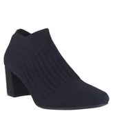 Impo Women's Nancia Block Heel Stretch Knit Ankle Booties