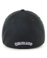 Men's '47 Brand Black Colorado Rockies Franchise Logo Fitted Hat