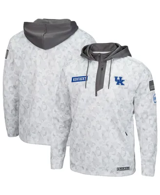 Men's Colosseum Arctic Camo Kentucky Wildcats Oht Military-Inspired Appreciation Quarter-Zip Hoodie