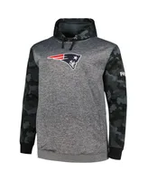 Men's Fanatics Heather Charcoal New England Patriots Big and Tall Camo Pullover Hoodie