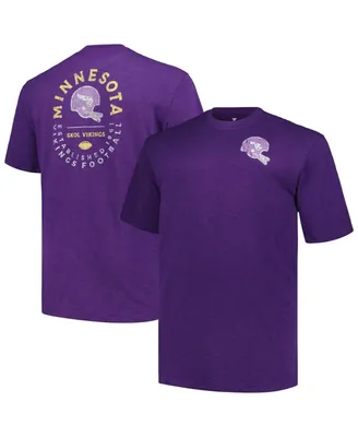 Men's Profile Purple Minnesota Vikings Big and Tall Two-Hit Throwback T-shirt