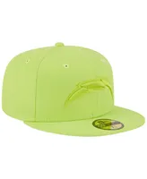 Men's New Era Neon Green Los Angeles Chargers Color Pack Brights 59FIFTY Fitted Hat