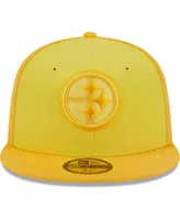 Men's New Era Gold Pittsburgh Steelers Tri-Tone 59FIFTY Fitted Hat