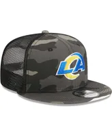 Men's New Era Urban Camo Los Angeles Rams 9FIFTY Trucker Snapback Hat