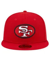 Men's New Era Scarlet San Francisco 49ers Throwback Main 59FIFTY Fitted Hat