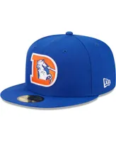 Men's New Era Royal Denver Broncos Throwback Main 59FIFTY Fitted Hat