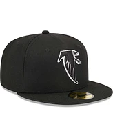 Men's New Era Black Atlanta Falcons Throwback Main 59FIFTY Fitted Hat