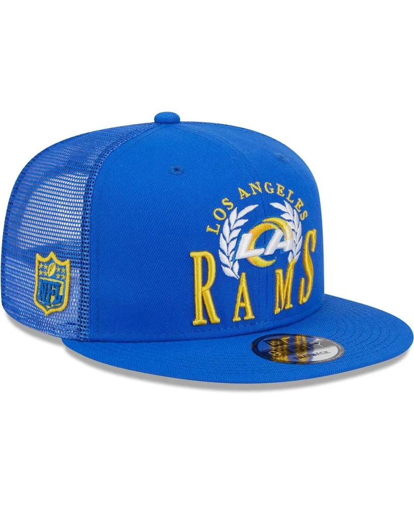 Men's New Era Royal Los Angeles Rams Collegiate Trucker 9FIFTY Snapback Hat
