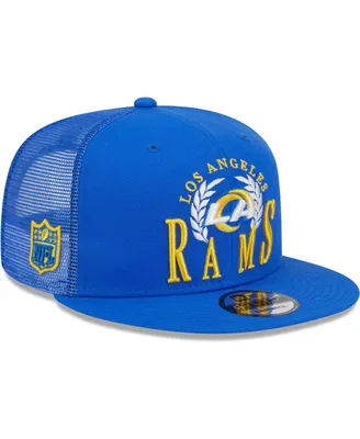Men's New Era Royal Los Angeles Rams Collegiate Trucker 9FIFTY Snapback Hat