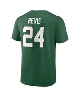 Men's Fanatics Darrelle Revis Green New York Jets Retired Player Icon Name and Number T-shirt