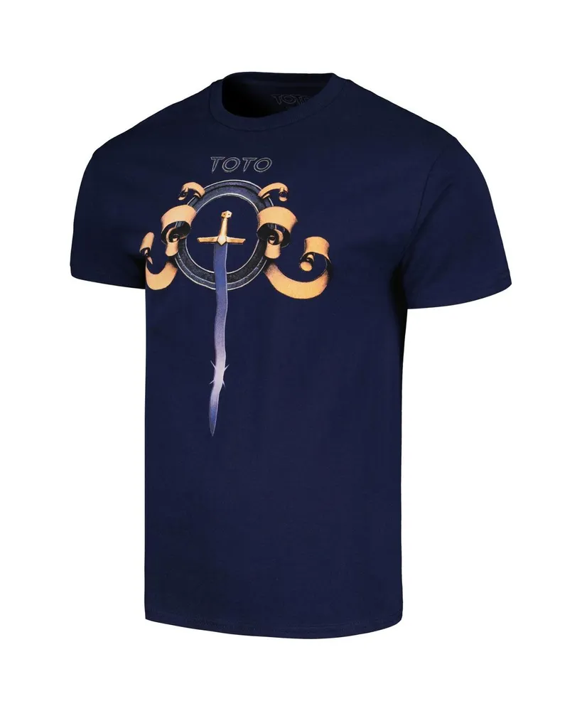 Men's Manhead Merch Navy Toto Self Titled Sword Graphic T-shirt