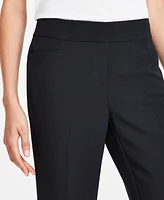 Kasper Petite Mid Rise L-Pocket Straight-Leg Pants