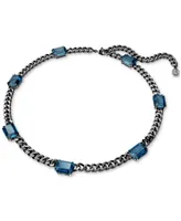 Swarovski Millenia Black-Tone Crystal Necklace, 19-3/4"