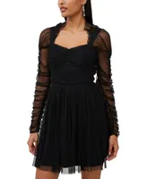 French Connection Women's Edrea Ruched Tulle Dress