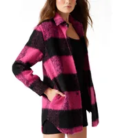 Steve Madden Women's Eldridge Plaid Shirt Jacket