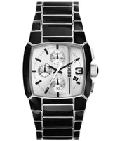 Diesel Men's Cliffhanger Chronograph Black Stainless Steel Watch 40mm