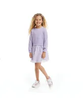 Andy & Evan Toddler Girls Toddler/Child Purple Heart Two-Fer Dress